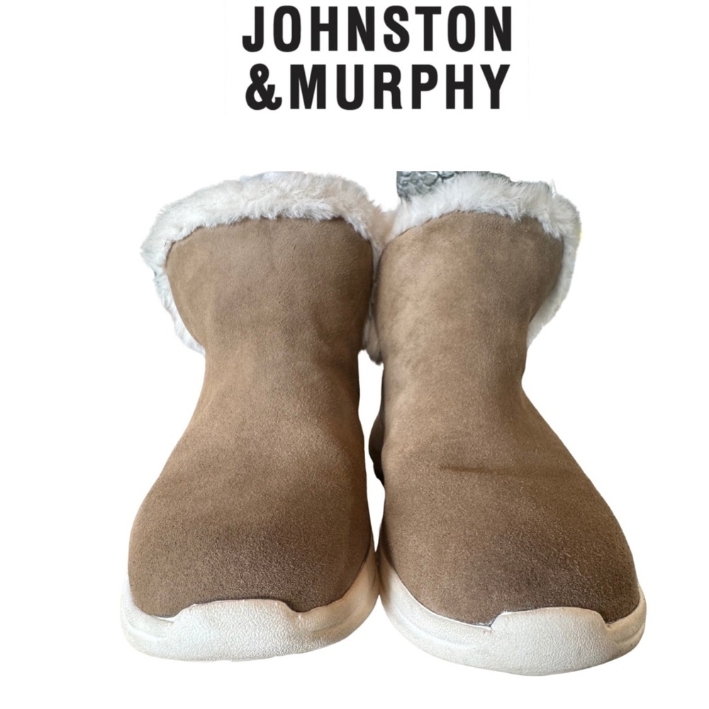Johnston Murphy Mollie Sherling Whisky Waterproof Suede Bootie 7 Trufoam snow - Picture 6 of 12